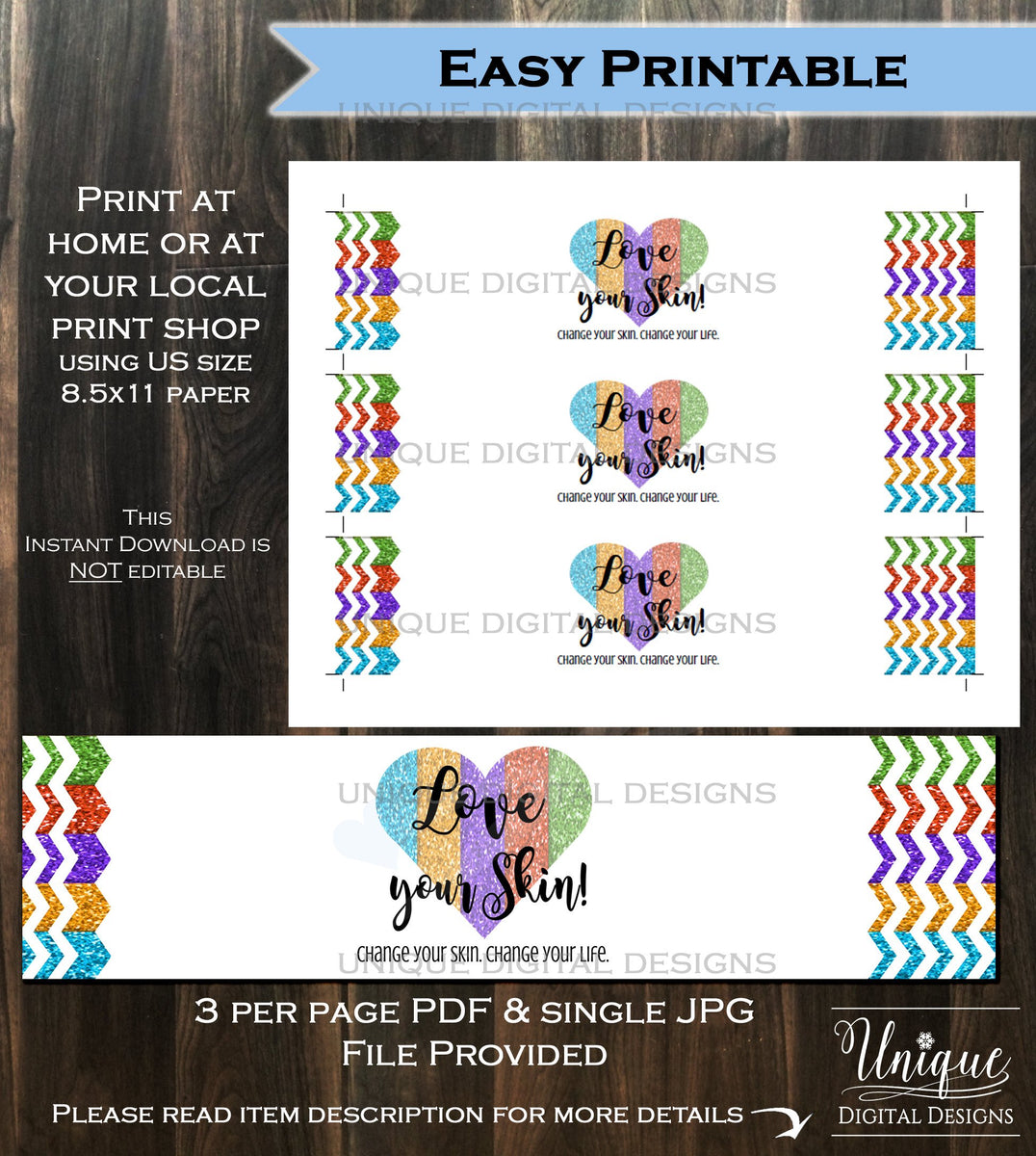 Water Labels Beer Wrap Glitter BBL decorations Rodan and Fields Rodan