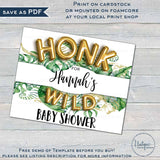 Honk Yard Sign, Editable Born to be Wild Baby Shower Parade Drive By Poster, Quarantine Banner Printable Digital Template INSTANT