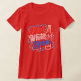 Red White and Brew for 4th of July Party T-Shirt