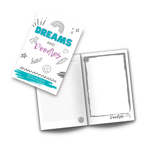 Kids Dreams and Doodles Write and Draw Artistic Journal for girls