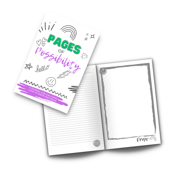 Kids Pages of Possibilities Write and Draw Artistic Journal for girls