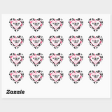 Kids Class Tic Tac Toe tally Awesome Valentine Heart Stickers, printed for teachers and friends