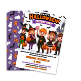 Kids Halloween Costume Party Editable Invitation, Cute Costume Invite, Trick-or-Treat for kids