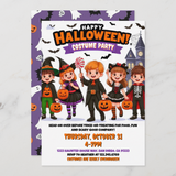 Kids Halloween Costume Party Editable Invitation, Cute Costume Invite, Trick-or-Treat for kids