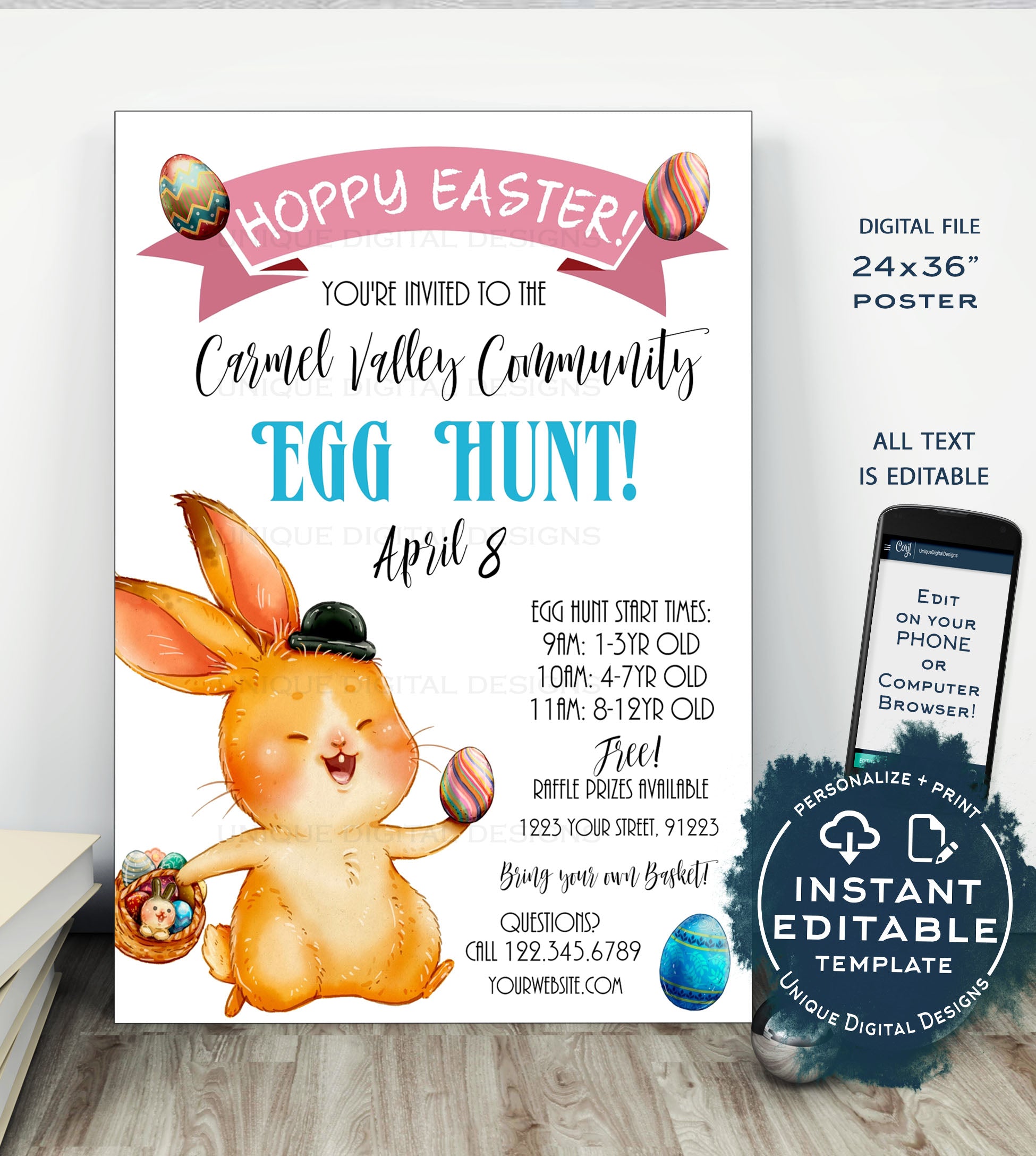 easter-egg-hunt-festival-flyer-editable-happy-easter-egg-invitation for Editable Free Printable Easter Egg Hunt Flyer Template Easter Egg Hunt Festival Flyer, Editable Happy Easter Egg Invitation, for Editable Free Printable Easter Egg Hunt Flyer Template