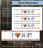 Water Labels Beer Wrap Glitter BBL decorations - Rodan and Fields heart Rodan + Fields I love R+F - Printable Digital File