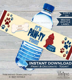 Water Labels Beer Wrap It's Pawty Time decorations- Thank You- Printable Digital File