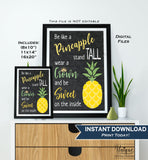 Be like a Pineapple Sign Pineapple Quote Office Motivational Decor Inspirational Class Poster Digital Printable   11x14