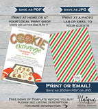 Christmas Cookie Exchange Invitation, Editable Cookie Swap Party Invite, Holiday Party Gift Exchange, Printable Custom