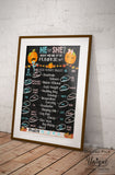 Editable Little Pumpkin Gender Reveal Party Old Wives Tales Sign Baby Staches or Lashes Chalkboard Old Wife Digital Printable INSTANT ACCESS