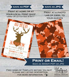 Hunting Birthday Invitation, Editable Hunting Party Invitation, Oh Deer Printable Invite 30th Hunting Theme Party Corjl
