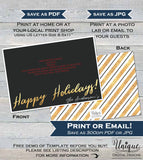 Photo Christmas Card  Printable, Editable Christmas Card with photo, Holiday Cards Photo Greeting, Printed or