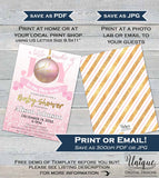 Christmas Baby Shower Invitation, Editable Baby Sprinkle Baby Girl Invite, Baby Bundle of Joy on the Way  Print