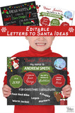Editable Letter to Santa, Dear Santa Sign, Printable Santa List Photo Prop, Custom Digital Christmas Chalkboard