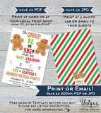 Christmas Gender Reveal Invitation, Editable Christmas Gingerbread Party Invite, Winter Baby Reveal Holiday Printable