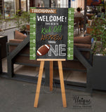 Football Welcome Sign, ANY Year, Sports First Birthday Sign Decoration, 1st Football Birthday Printable