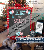 Santa Big Sister Chalkboard, Editable Christmas Pregnancy Announcement Sign, Sibling Photo Prop, Digital Printable