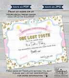 Editable Tooth Fairy Letter, Lost Tooth Certificate, Custom Tooth Fairy Receipt Clean Teeth Certified Personalize Printable