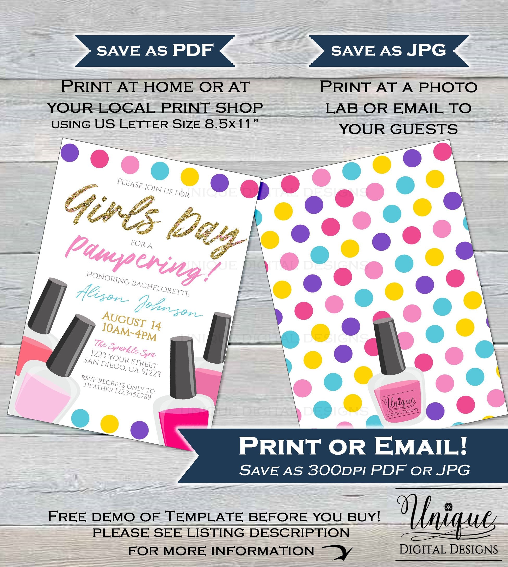 Girls Night Out Invitation Template