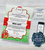 Editable Letter from Santa Printable, Elf Goodbye Letter, Custom Santa Letter, North Pole Christmas Day Letter