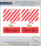 Sloth Christmas Thank You Cards, Editable Holiday Thank you, Slothmas Printable, Folded Card Blank Inside   A1
