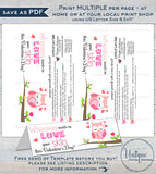 Valentine's Day Sample Bags Topper, Rodan and Skincare, Love your Skin, Owl Editable Product Instruction Card r f Printable