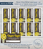 Sunflower Baby Shower Diaper Raffle Ticket, Books for Baby Shower Invitation Inserts, Editable Sunflower theme, Gift Card