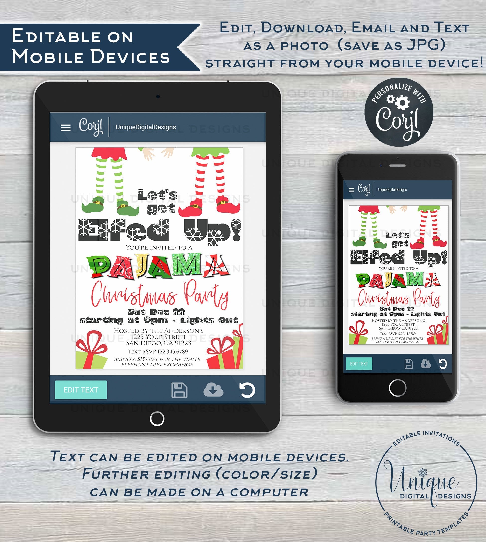 editable-christmas-pajama-party-invitations-adult-christmas-invite-l for Free Printable Christmas Pajama Party Invitations Editable Christmas Pajama Party Invitations, Adult Christmas Invite, L for Free Printable Christmas Pajama Party Invitations