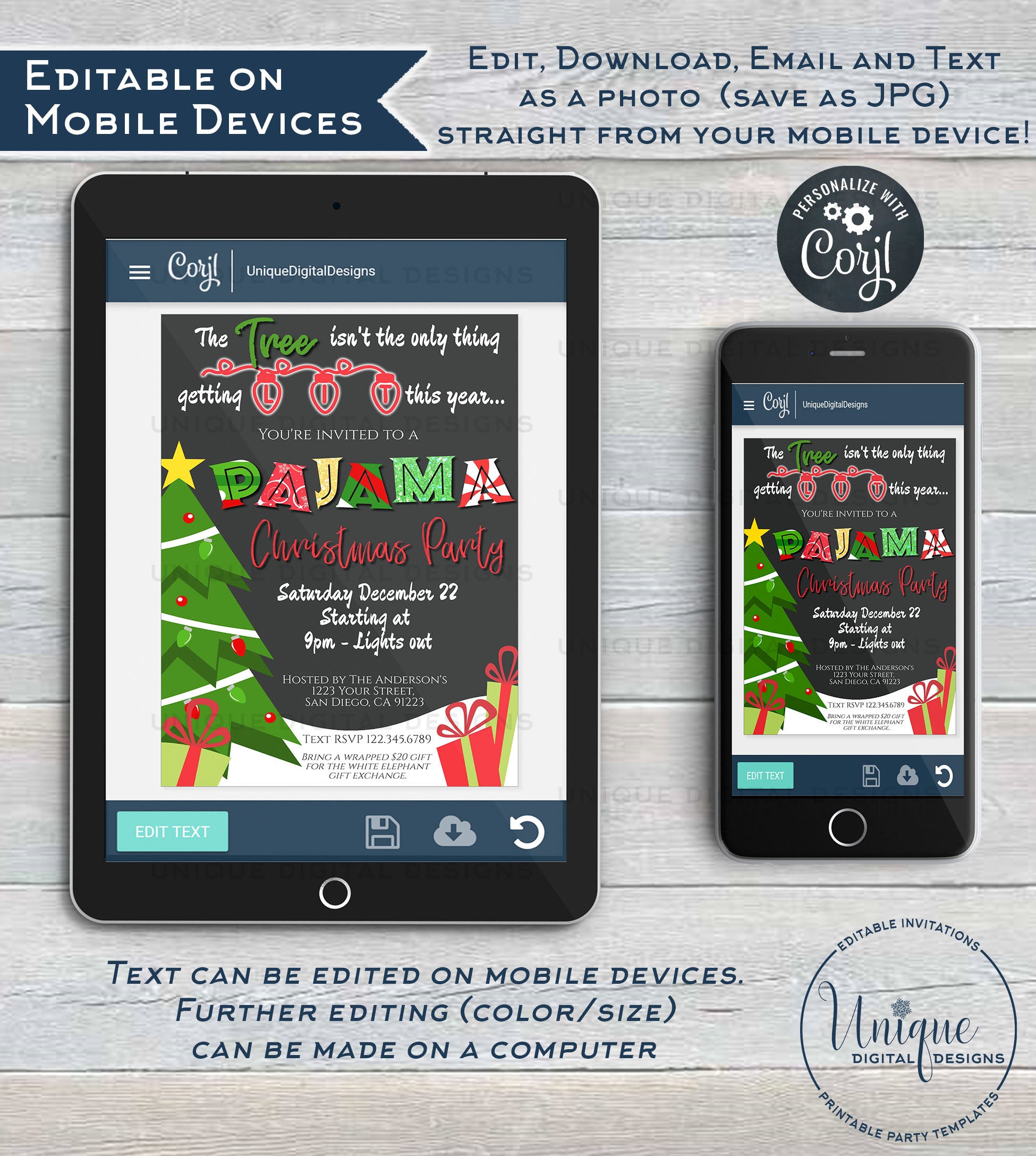 christmas-pajama-party-invitations-adult-christmas-invite-editable-t for Free Printable Christmas Pajama Party Invitations Christmas Pajama Party Invitations, Adult Christmas Invite, Editable T for Free Printable Christmas Pajama Party Invitations