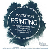 Add On Print My Order for Me Printed Invitations with Blank White Envelopes Invite Printing Services A7  double sided invitation printing