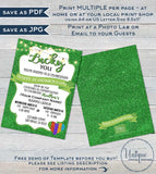 Rodan and Invitation, Editable New Consultant Business Launch Party, St Patrick's Day BBL Invite Green Cocktails, Printable
