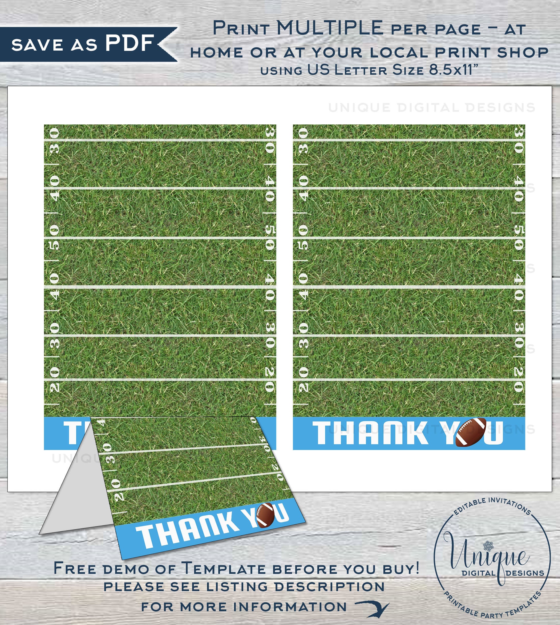 Football Raffle Books Football Baby Shower Invitation KIT, Editable Diaper Raffle Book for B
