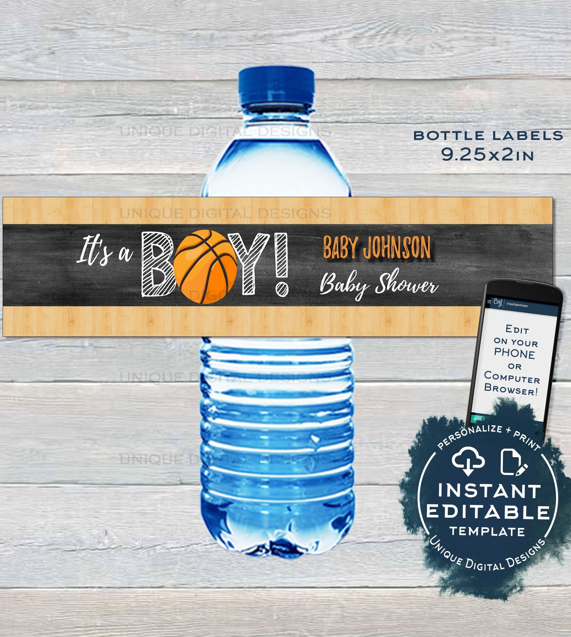 basketball-baby-shower-invitation-kit-diaper-raffle-books-baby-boy-e for Free Printable Basketball Water Bottle Labels Basketball Baby Shower Invitation KIT, Diaper Raffle Books Baby Boy, E for Free Printable Basketball Water Bottle Labels