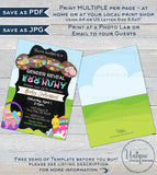 Easter Gender Reveal Invitation, Editable Easter Egg Hunt Baby Invite Baby Shower Hoppy Easter Personalize Custom Printable