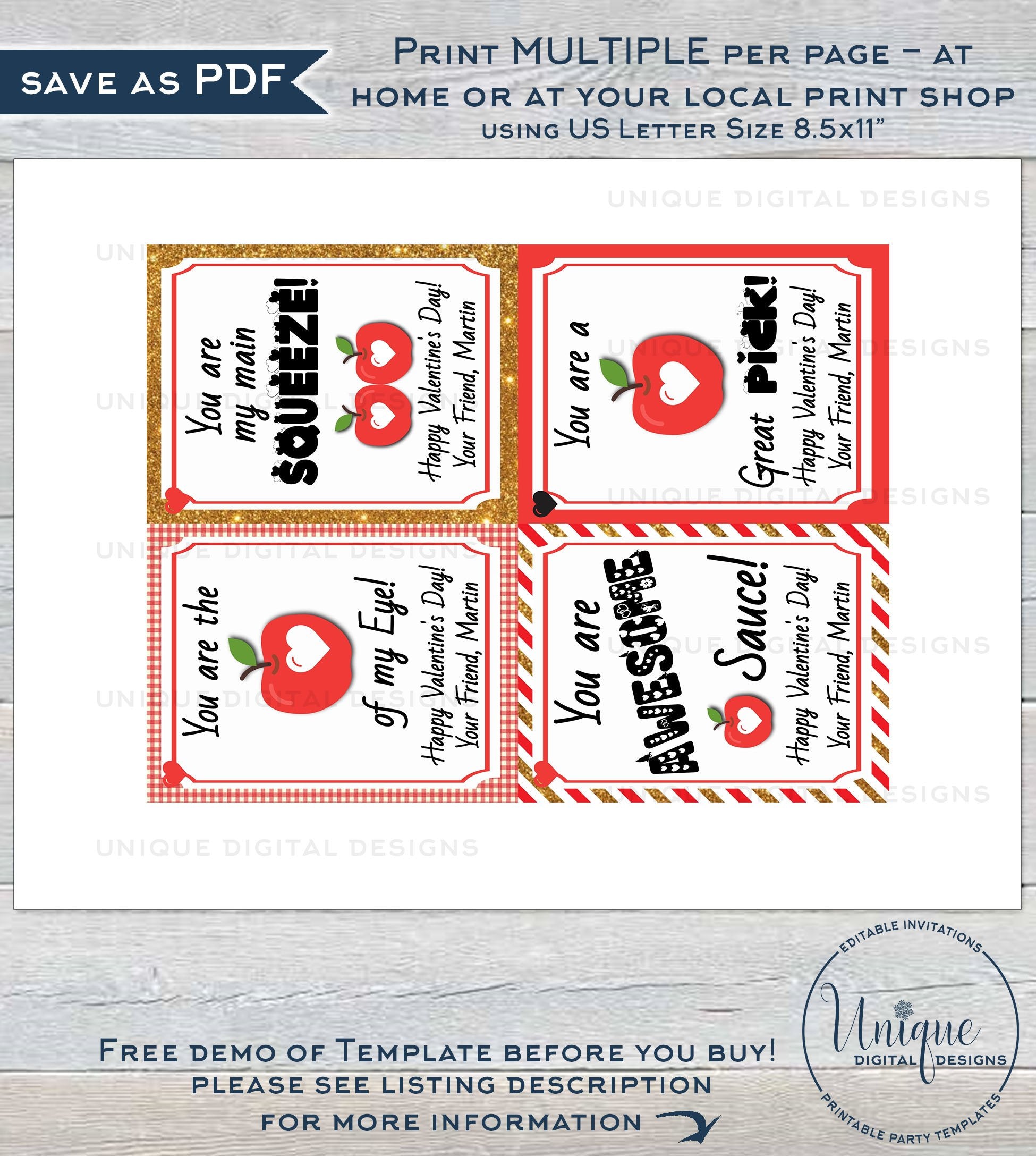 Applesauce Valentine Label Pouch Tag, Editable Valentine's Gifts for S applesauce-valentine-label-pouch-tag-editable-valentine-s-gifts-for-s