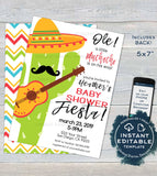 Muchachito Baby Shower Invitation, Editable Baby Fiesta Invite, Taco bout a Baby Cinco de Mayo Muchacho Printable