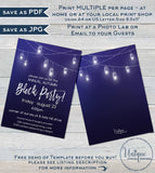 Block Party Invitation, Editable Fall Street Party Invite Neighborhood Backyard BBQ Rustic Printable Chalkboard   + Flyer