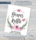 Baby Shower Sign Personalized Floral Shower Games Posters Watercolor Wreathe Table Decoration Printable