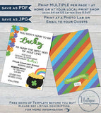 Rodan and Invitation, Editable Consultant Business Launch Party. St Patricks Day BBL Invite Lucky Green Cocktails Printable