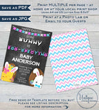 Easter Baby Announcement Sign Some Bunny is Egg-specting Baby Invite Baby Personalize Custom Printable INSTANT Self EDITABLE  11x14
