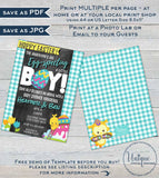 Easter Baby Shower Invitation, Editable Eggspecting Baby Boy Invite,  Spring Easter Egg Hoppy Easter, Personalize Custom Printable