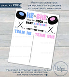 Editable Hockey Gender Reveal Party Old Wife Tales + Cast your Vote Signs, He or She What the Puck will Baby Be