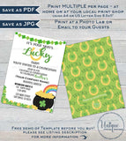Rodan Skincare Consultant Business Launch Invitation, Editable St Patrick's Day BBL Invite, Lucky Green Cocktails Printable