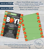 Strawberry Baby Shower Invitation, Editable So Berry Sweet Baby Boy Shower Invite, Berry Farmers Market Chalkboard, Printable
