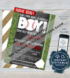 Soccer Boy Baby Shower Invitation KIT, Editable Baby Sprinkle Baby Boy Invite Diaper Raffle Books for Baby Insert Printable