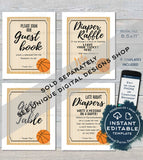 Basketball Gender Reveal Party, Editable Cast Your Vote Sign, Basketball Chalkboard Personalized Custom Digital Printable
