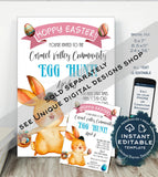 Girls Easter Bunny Letter, Editable Letter from the Easter Bunny Note,  Spring Easter Rabbit Trap Message diy Personalize Printable