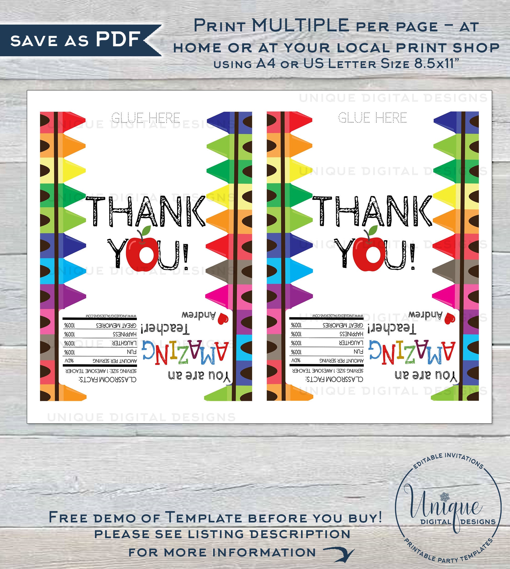 Teacher Appreciation Gift, Editable Chocoalte Bar Wrapper Printable 1. teacher-appreciation-gift-editable-chocoalte-bar-wrapper-printable-1