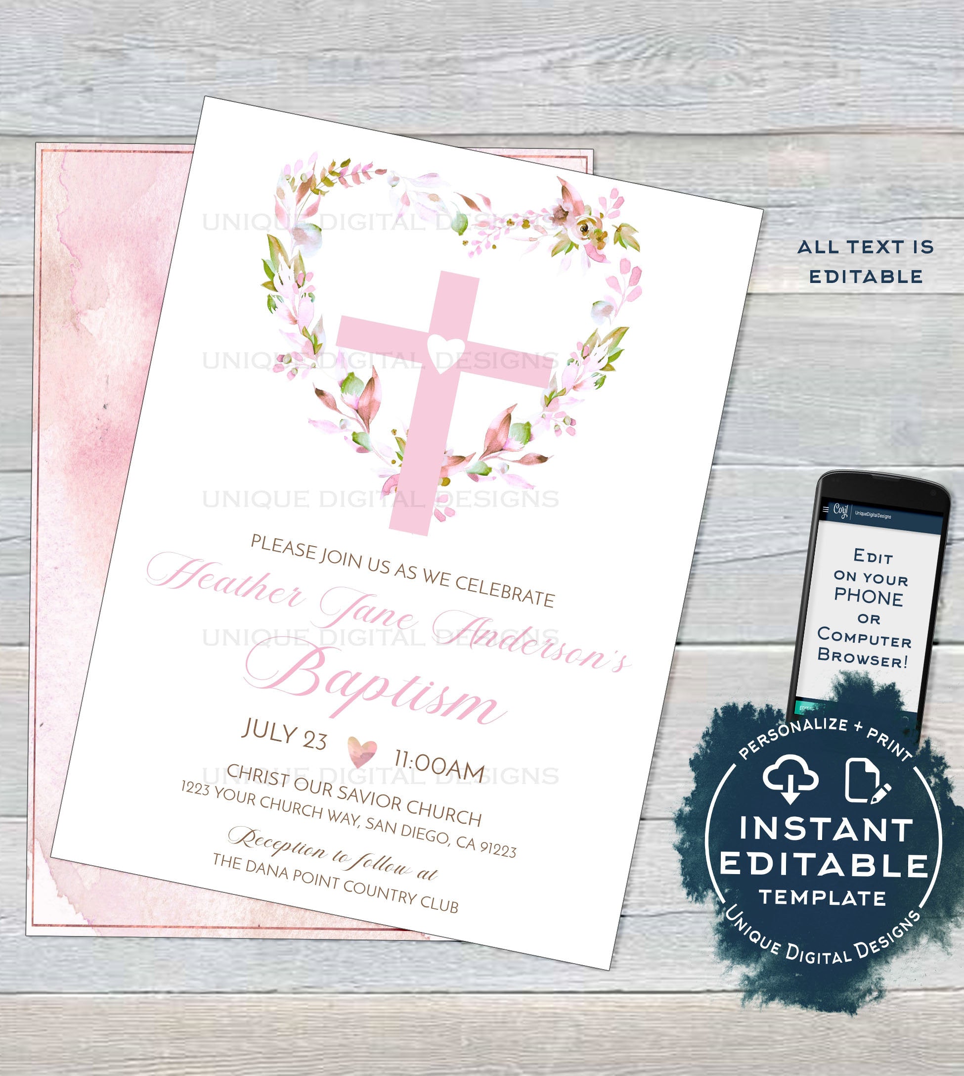 Printable Baptism Invitations