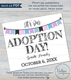 Siblings Adoption Day Sign, Editable It's My Adoption Day Photo Prop Announcement, Girls and Boys diy Printable
